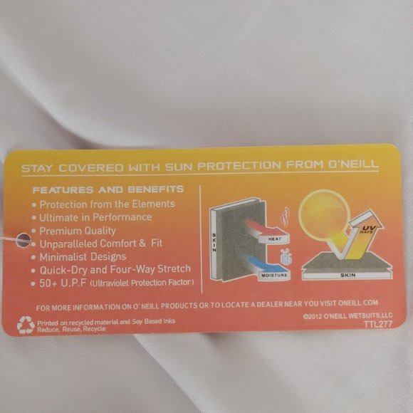 O'neill Men's Basic Skins Short Sleeve Crew White Rashguard Size XL SLIM… - Picture 10 of 12